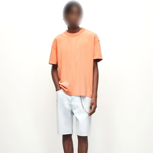 Nuevo hecho a mano transpirable en diferentes colores Casual viste buena calidad logotipo personalizado impresión hombres camiseta de gran tamaño último diseño - Product Image 4