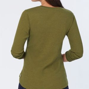 Camisa Henley de manga larga PARA MUJER: diseño clásico abotonado, suave y cómoda para uso informal diario - Product Image 6