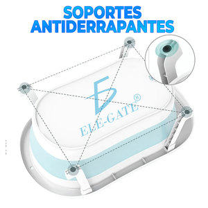 Bañera Plegable Portátil de Plástico con Termómetro de Agua para el Hogar y Viajes, Bañera para Bebés - Product Image 5