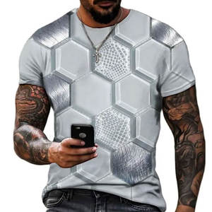 Fabricación de fábrica personalizada último nuevo estilo sublimación camiseta transpirable ligera hombres sublimación camiseta en Stock - Product Image 5