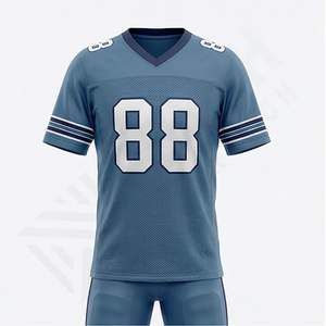 Camiseta de Fútbol Americano Sublimada de Poliéster de Talla Grande al por Mayor, Precio Competitivo, Jersey Atlético Personalizado con Cuello en V - Product Image 1