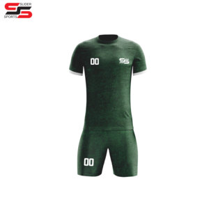 ชุดฟุตบอลพิมพ์ลายแบบ Heat-Transfer เสื้อแขนสั้น กางเกงขาสั้นระบายอากาศ พร้อมสีและโลโก้ตามสั่ง ผลิตจากโพลีเอสเตอร์ 100% - Product Image 6