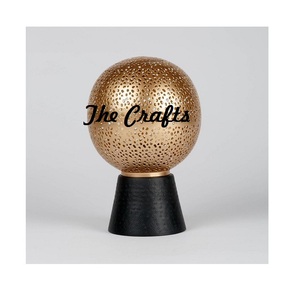 เตาเผากำยานโลหะพร้อมฐานไม้ ชุดสองชิ้น รูปทรงกลม สำหรับใช้ในบ้าน - Product Image 4