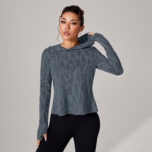 Long Sleeve Breathable Lightweight Yoga <b>Jacket</b> <b>Workout</b> Gym Clothing New Style 2026 Fashion Spandex - Product Image 1