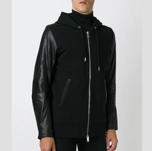 Sweat à capuche pour hommes en cuir de couleur noire personnalisé pour l'hiver décontracté Offre Spéciale respirant pour l'entraînement d'hiver pour les garçons - Product Image 3