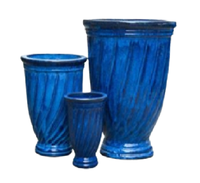 [Jason] Vente en gros de pots en céramique émaillée pour plantes d'extérieur, pots de jardin bleus, grands pots émaillés, extra grands pots à bonsaï |   Baovy