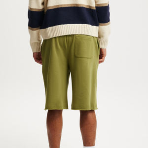 OEM/ODM High Street Woolen 100% Cotton <b>Men's</b> <b>Shorts</b> Solid Color <b>Long</b> Length Plus Size Side Pockets Comfortable Breathable Boxy - Product Image 3