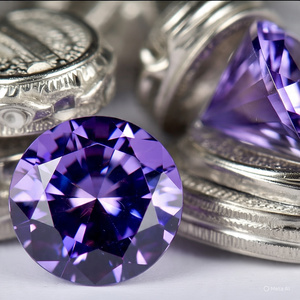 Calidad Premium Extra Hermoso Púrpura D Color 4 Crt Corte brillante Piedra preciosa moissanita cultivada en laboratorio Diamante suelto-¡Extraordinario! - Product Image 1