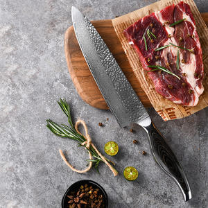 Venta al por mayor personalizado OEM ODM fábrica de cubiertos cuchillo de Chef profesional japonés Damasco acero cuchillos de cocina hoja de acero al carbono - Product Image 6