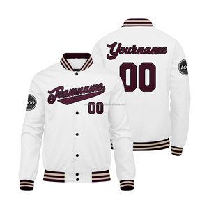 Chaqueta Varsity de Lana Bordada con Mangas de Cuero Genuino para Equipos Escolares, Chaqueta Letterman Personalizada Premium Resistente al Viento - Product Image 1