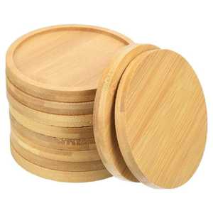Handmade Classic Walnut Wood Eco-Friendly Coaster Set Durable Non-Slip <b>Round</b> <b>Mats</b> and Pads with Custom Size for Everyday Use - Product Image 3