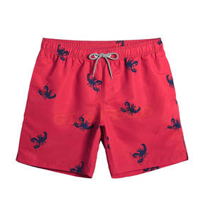 Vente en gros de shorts de bain confortables pour hommes 100% coton, vêtements de natation décontractés de style rue en vente en ligne - Product Image 1