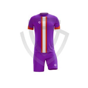 Uniformes de Fútbol Personalizados de Alta Calidad con Logotipo, 100% Poliéster, Secado Rápido, Transpirables, Cuello en V, Manga Corta, Corte Automatizado para Hombre - Product Image 1