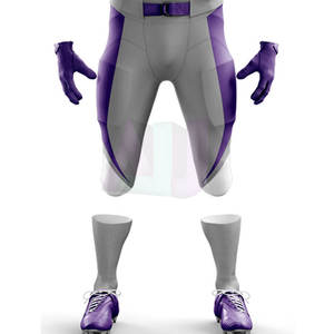 Ensemble d'uniformes de football américain pour hommes adultes avec manches courtes, matière légère en polyester et élasthanne, design respirant et flexible - Product Image 5