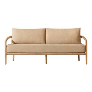 Canapé de jardin en teck de luxe moderne, mobilier d'extérieur, canapé de patio 3 places avec coussins imperméables pour hôtel et projet de villa - Product Image 2