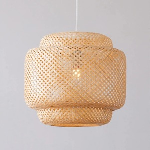 Asian Design Bamboo Chandeliers Handcraft Bamboo Lampshade Lighting Handmade <b>Wicker</b> Rattan Pendant <b>Lights</b> Rustic Home Decor - Product Image 2