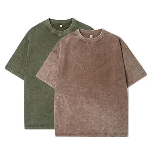 Six Season Global Business Ltd's Trendy Acid Wash Camisetas de gran tamaño Sólido Casual Carta Logo Tallas grandes ODM Bangladesh - Product Image 1