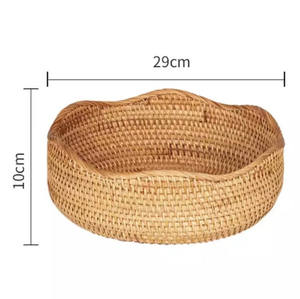 Wholesale Cheapest Natural Rattan Set of 3 <b>Storage</b> <b>Basket</b> Handmade From Vietnam - Product Image 5