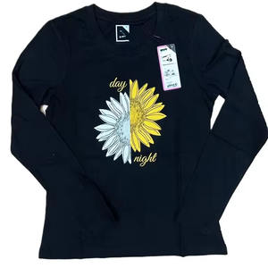 Nouvel arrivage de T-shirt femme grande taille de meilleure qualité étiquettes de marque personnalisées manches longues T-shirts décontractés écologiques Bangladesh - Product Image 1