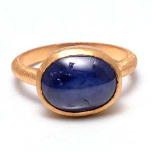 Lipase Lazuli แหวนแฮนด์เมดผู้หญิงเครื่องประดับแหวนพลอย - Product Image 1