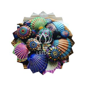 HOT SALE Blue Lotus 2025 Handicrafted Decorative Seashell Handmade Nautical Accent for Coastal Interior Design - Product Image 1