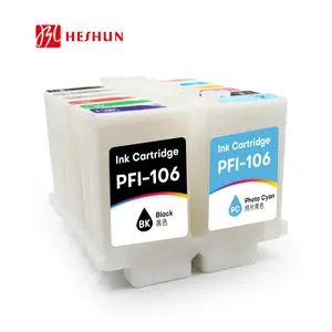 HeShun สําหรับ Ipf6400 Ipf6450 Ipf6400s Ipf6410se เครื่องพิมพ์ 12 สี Pfi 106 Pfi-106 เปล่าตลับหมึกทั่วไป