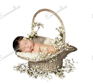 Vintage Wood Newborn <b>Weaving</b> <b>Basket</b> Creative Baby Bed Photography Container for Modeling and Props for Bedroom Photoshoots - Product Image 6
