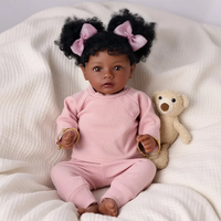 Poupées Reborn Babeside Daisy 20 pouces, bébé fille afro-américaine en vinyle, design souriant, poupée de mode, jouet DIY, modèle de jouet