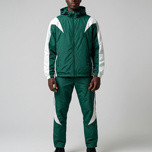 Top quality design OEM <b>Factory</b> Embroidery Logo Lightweight Workout Clothing Oversized Tracksuit Nylon Windbreaker Set - Product Image 6