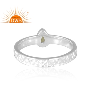 Handmade Design Sterling Silver Natural <b>Peridot</b> Gemstone <b>Ring</b> For Women Custom Design Jewelry Manufacturer - Product Image 2