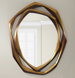 Elegante espejo de aluminio montado en la pared decoración del hogar para dormitorio y baño marco de metal de alta venta - Product Image 3