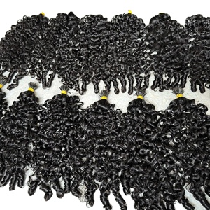 Extensiones de Cabello Humano Virgen Natural Rizado y Ondulado, Clip Ins de Punta Plana, Doble Trama, Ondulado Profundo, Precio al por Mayor - Product Image 1