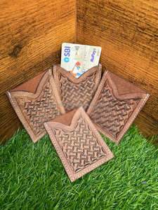 เคสใส่บัตรเครดิตทรงสี่เหลี่ยมผืนผ้าหนังเป็นเครื่องมือที่มีช่องใส่บัตรเอทีเอ็มทำมือจริงเคสใส่บัตรแฟชั่นตะวันตกขนาดเล็กน่ารัก - Product Image 2