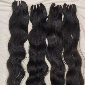 Paquetes de cabello humano de estilo Yaki sedoso suave alineado con cutícula de vendedores de cabello indio Virgen sin procesar de 100g - Product Image 1