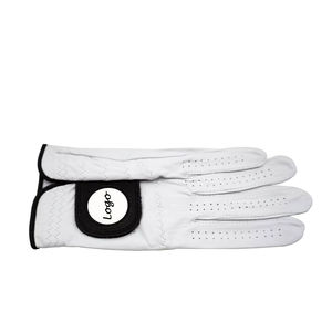 Gants de golf professionnels en cuir véritable, respirants, durables, antidérapants et imperméables, faciles à porter, avec logo personnalisé, vente en gros - Product Image 3