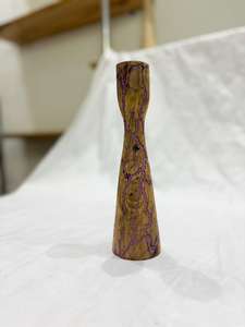 Wooden Candlestick Holder Handcrafted Rustic Round for Bars <b>Home</b> <b>Decor</b> Crafts Galore - Product Image 3