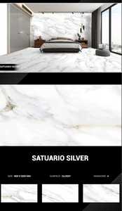 Goodone Modern 60X120 Polished White <b>Ceramic</b> Floor Tile Solid Texture Porcelain for Living Room for Apartment Use - Product Image 4