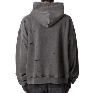 เสื้อมีฮู้ดแบบสวมหัวสำหรับผู้ชายทรงหลวมเสื้อมีฮู้ดแบบสตรีทซักได้โลโก้ออกแบบได้ตามต้องการน้ำหนักเบา - Product Image 2