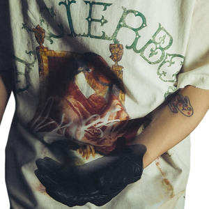 เสื้อยืดผ้าฝ้ายวินเทจสำหรับผู้ชายพิมพ์โลโก้แบบกำหนดเองสีพื้นซักด้วยหินสีสำหรับล้างกรด100% โลโก้แบบโอเวอร์ไซส์พิมพ์ลายกราฟิก - Product Image 3