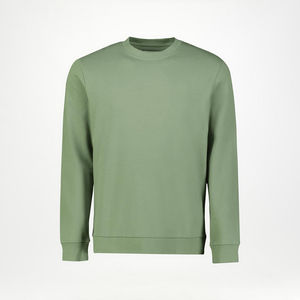 Sudadera de cuello redondo de lana de algodón 100% Unisex Winter Essentials Patrón sólido Sudadera con capucha informal con cuello redondo Logotipo personalizado - Product Image 6