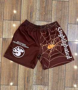 กางเกงขาสั้นตาข่ายเอวสูงมีเชือกผูกปิดระบายอากาศได้สไตล์ลำลองมีบริการ OEM - Product Image 2