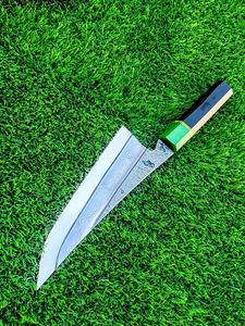 Couteau de chef en acier au carbone fait main avec manche en bois et en résine Couteaux de cuisine pour anniversaire et cadeaux de Noël - Product Image 6