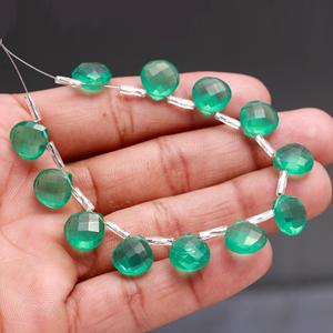 Cuentas de Cuarzo Hidroelástico Verde Esmeralda en Forma de Corazón, 6 Pares a Juego, Cuentas Hidroelásticas Elegantes, Cuentas de Esmeralda Verde, Superventas de Verano - Product Image 4