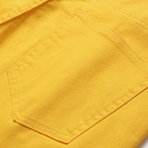 กางเกงขาสั้นผ้ายีนส์ของผู้ชายกางเกงขาสั้นสไตล์ลำลองทำจากผ้าฝ้าย100% เป็นมิตรกับสิ่งแวดล้อม - Product Image 5