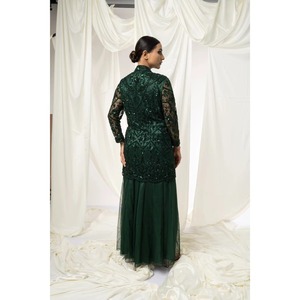 Super Demand <b>Women</b> Long Evening Gown with <b>Jacket</b> & Pant Set Sequin Embroidery Elegant Design for <b>Wedding</b> Party & Formal Wear - Product Image 1