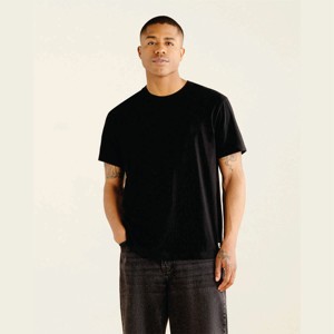 OEM Vente en gros coton uni t-shirt surdimensionné à col ras du cou t-shirt graphique personnalisé avec impression de logo pour hommes - Product Image 1