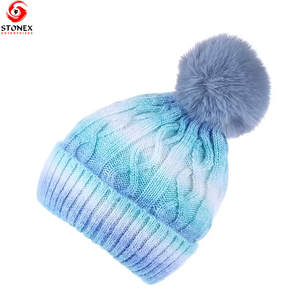 Nouveaux bonnets en tricot en peluche d'hiver tendance, logo personnalisé, vente chaude, chaud, voyage, plage, hommes, 100% acrylique - Product Image 2