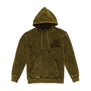 Wholesale Acid <b>Wash</b> Hoodie Pullover Full Sleeve Adult Men's Acid <b>Wash</b> Hoodies With Customized Design and Size - Product Image 3