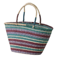 Design tendance ! ! Sacs de shopping en paille naturelle colorée, sacs à main vintage d'été pour la plage, fabriqués au Vietnam par le fabricant