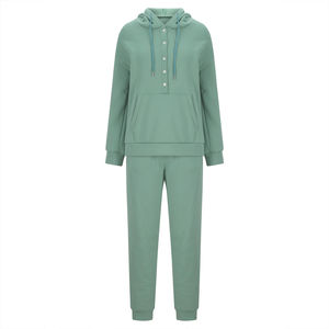 ชุดวอร์มสองชิ้นสำหรับผู้หญิงกางเกงกีฬากันลมกลับด้านได้ลำลองไซส์ใหญ่พิเศษ - Product Image 1